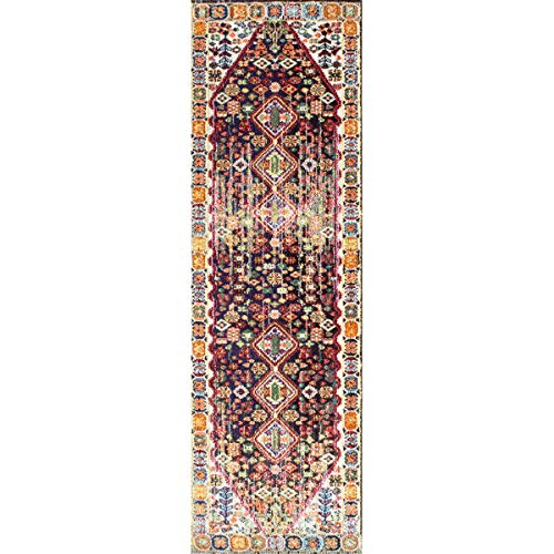 Nuloom Meadow Vintage Vibrant Runner Rug, 2' 6" X 12', Black #TOP3