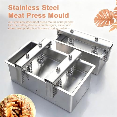 Prensa para hamburguesas y jamones de acero inoxidable de 3KG con placa extraíble 4