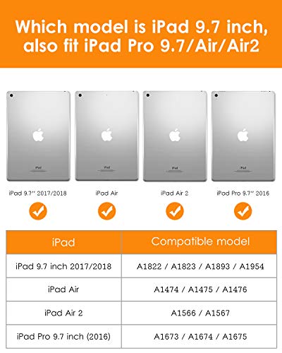 Dtto New Ipad 9.7 Inch 5Th/6Th Generation 2018/2017 Case With Apple Pencil Holder, Premium Leather Folio Stand Cover Case For Apple Ipad 9.7 Inch, Also Fit Ipad Pro 9.7/Air 2/Air - Black #TOP1