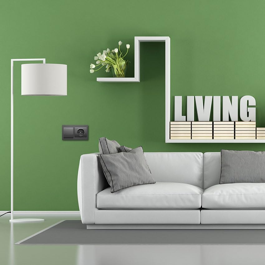 Base Schuko con conmutador ancho grafito optimizado para un control de iluminación eficiente 3