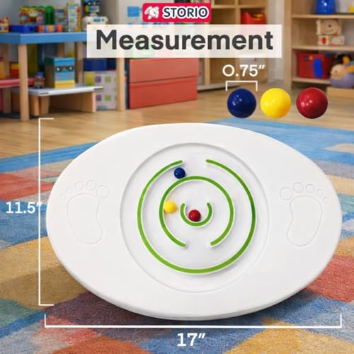 Image of Storio Balance Board for Kids Age 5+ Years | Improves Balance, Coordination & Core Strength | Indoor & Outdoor Fitness Toy | Non-Slip Durable Design | Fun Active Play & Exercise Toy for Boys & Girls
