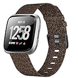 XIMU Bands Compatible with Fitbit Versa/Versa 2 / Versa Lite, Soft Woven Fabric Replacement Band Quick Release Canvas Strap Wristbands Accessories Women Men for Versa Smart Watch