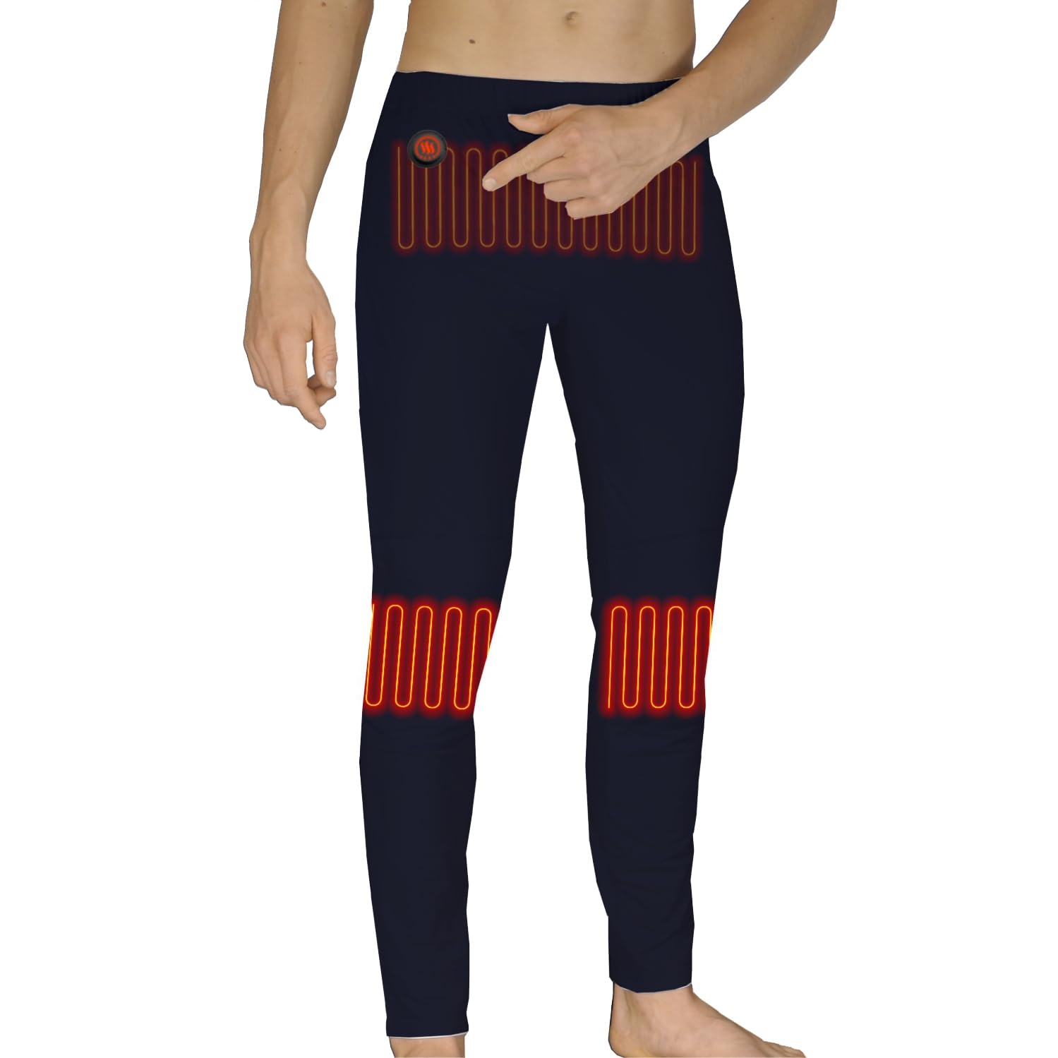 Glovii Heated pants, 2600mAh Rechargeable Battery, Works up to 6 Hours,Balck,Large