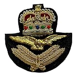 kappenabzeichen edelweiss  RAF Offiziere besticktes Kappenabzeichen, R, A, F, Militär-Kopfbedeckung, mehrfarbig