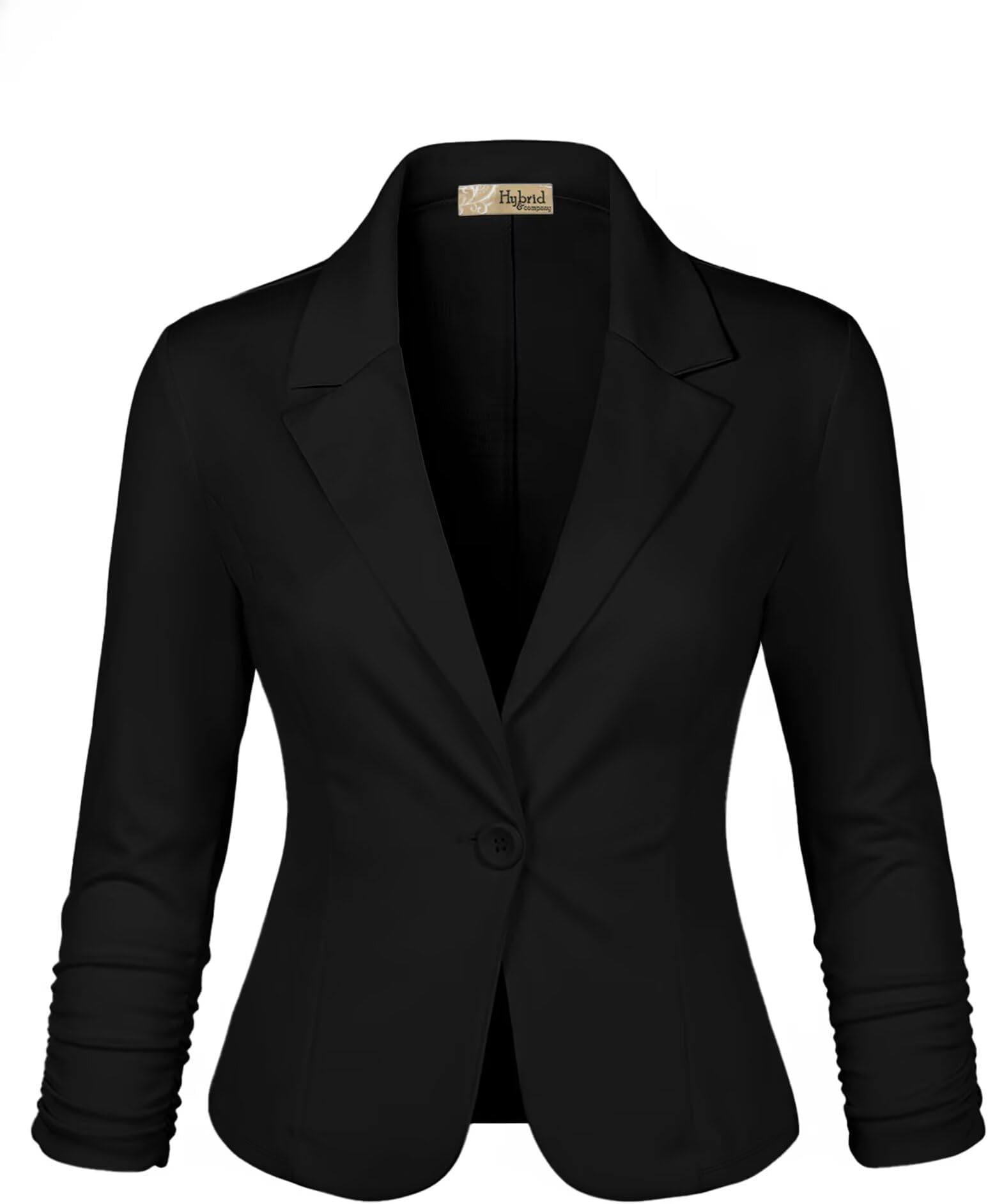 Women's Lightweight Casual Work Office Stretch Ponte Cardigan Blazer Jacket Made in USA