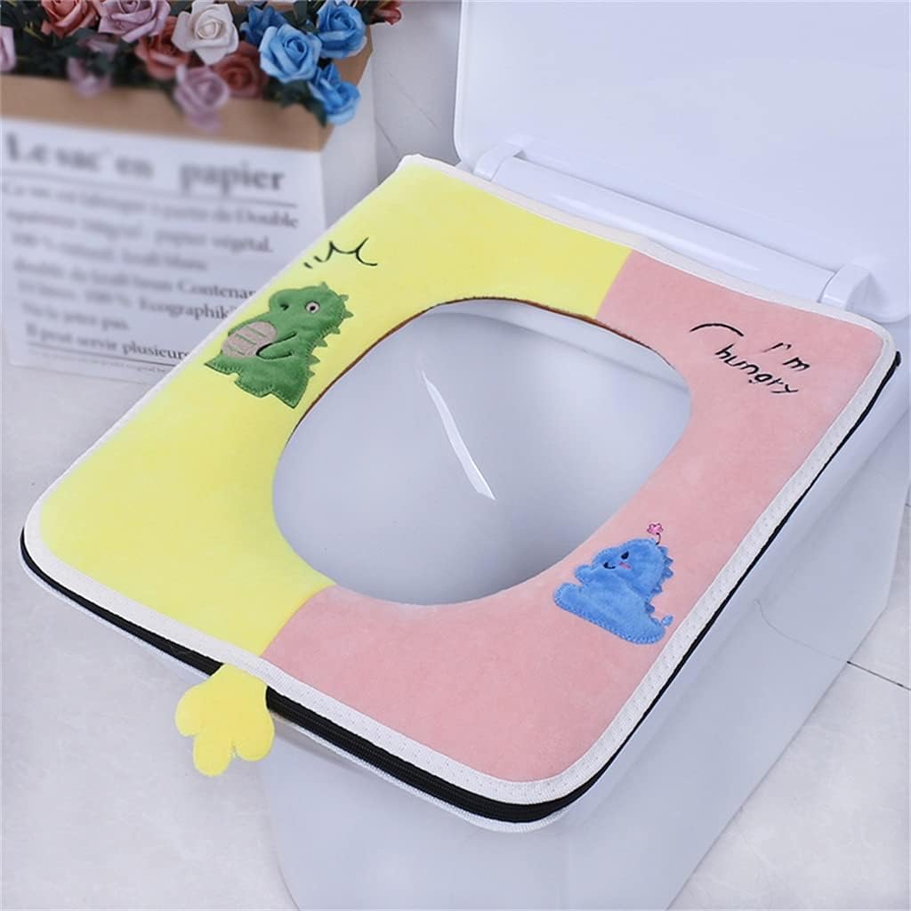 Zipper Style Widened Square Toilet seat General Thickened Toilet seat Rectangular Toilet seat (Color : A, Size B