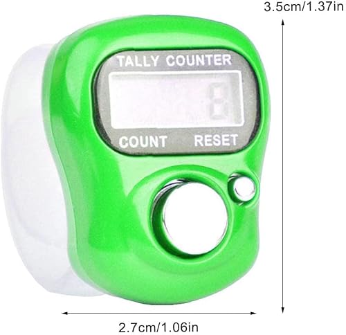 Tustao Finger Tally Counter,LED Digital,Clicker Counter,Digital Electronic Tasbeeh Counters,Handheld Number Click Counter,Electronic Counter Tally Counter,Track and Field Lap Counters (Bright Red) - Image 4