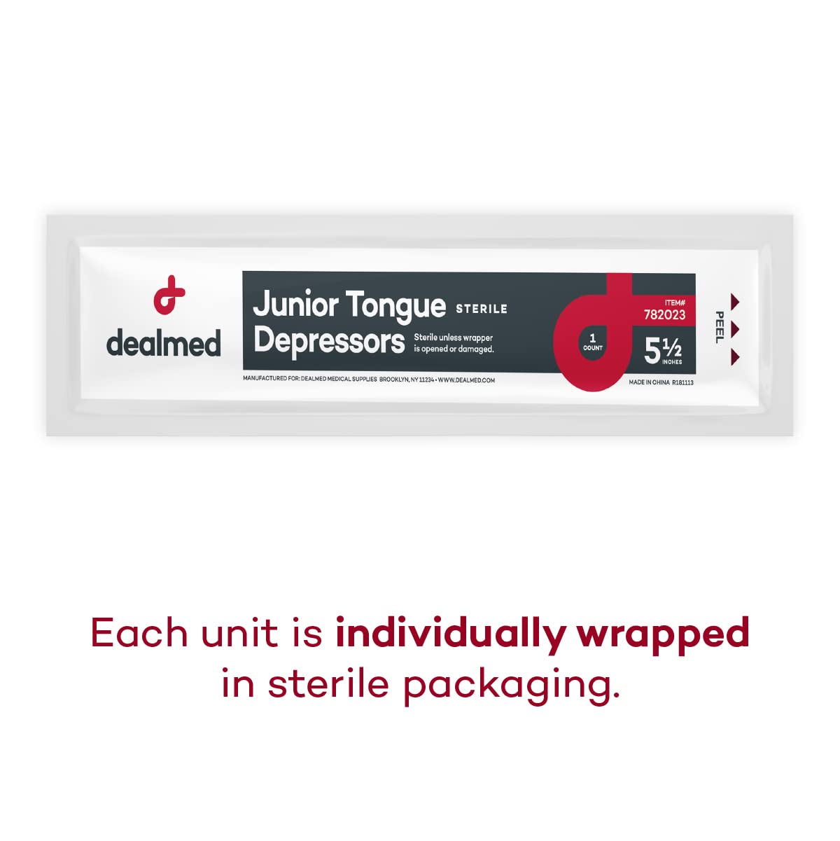 Depresores de lengua – marca desalmada, 5.5" - Sterile (Case), 500