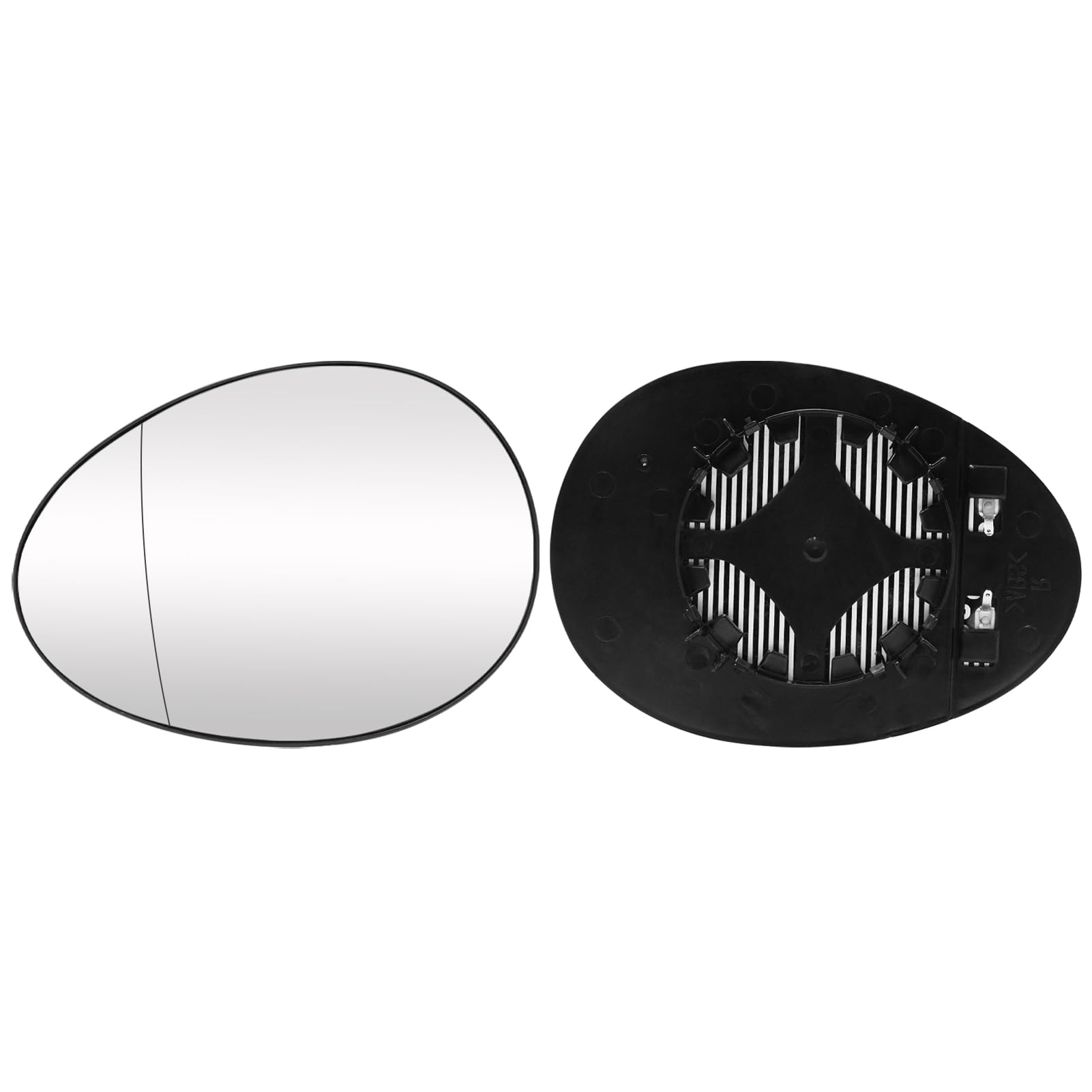 TTCR-II 2 PCS Carcasa Retrovisor Compatible con Mini Cooper R56 Cubiertas de Repuesto R55 R56 R57 R58 R59 R60 R61 Tapas de Espejo 2007-2015 Carcasa Retrovisor Mini Clubman (Espejo Plegable Manual