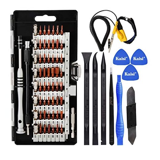 Kaisi 70 in 1 Precision Screwdriver Set Professional Electronics Repair Tool Kit with 56 Bits Magnetic Driver Kit, Anti Static Wrist Band, Spudgers for Tablet, MacBook, PC, iPhone, Xbox, Game Console