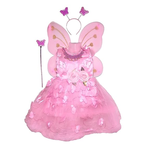 VS Collection Baby Girls Cotton Knee Length Fit & Flare Dress