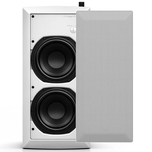 DEEJAY LED 2×6" In-Wall Subwoofer 100–400W, White