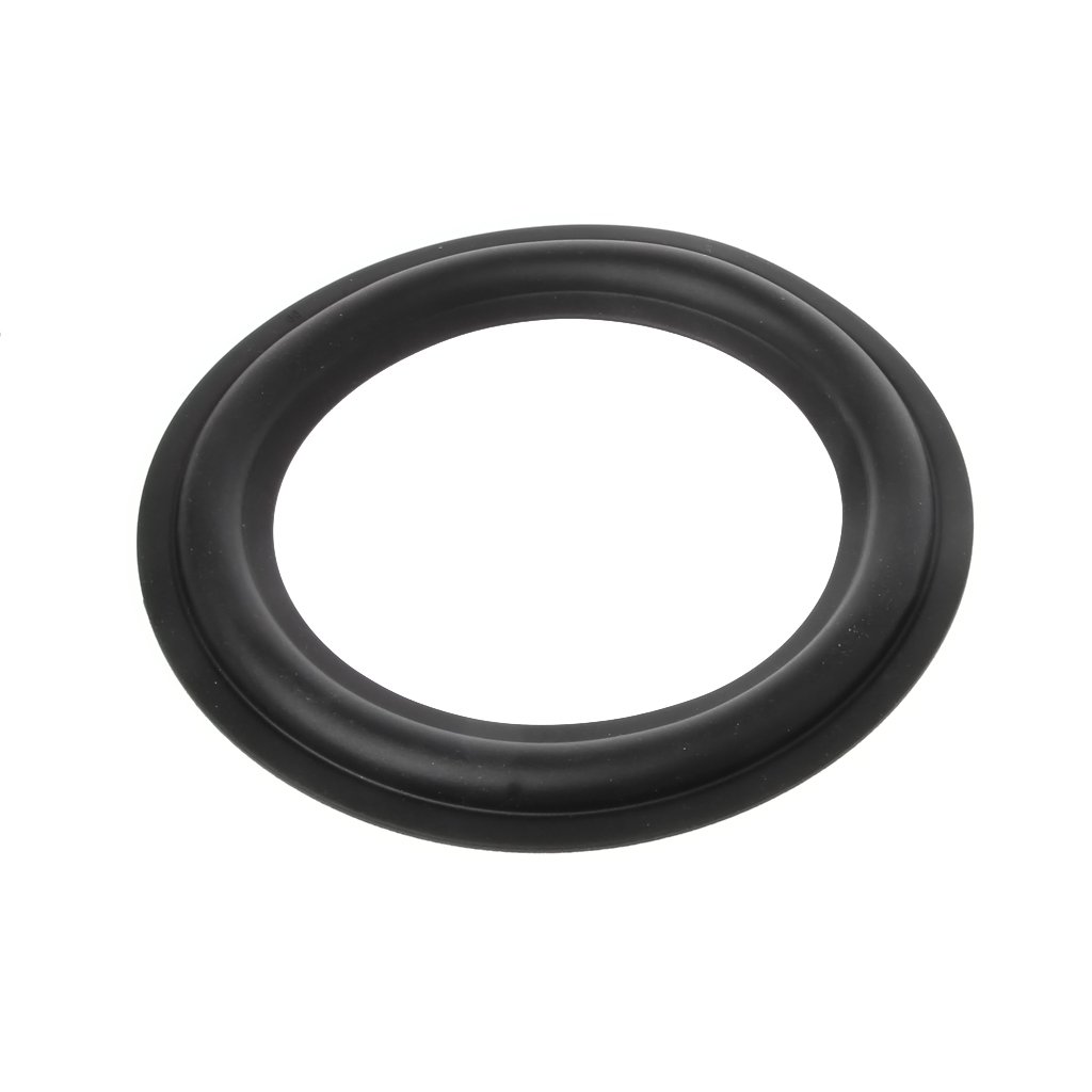 ruiruiNIE Kit di Riparazione Parti in Gomma per Altoparlante Corno Forato Universale, Nero, 6,5 Pollici