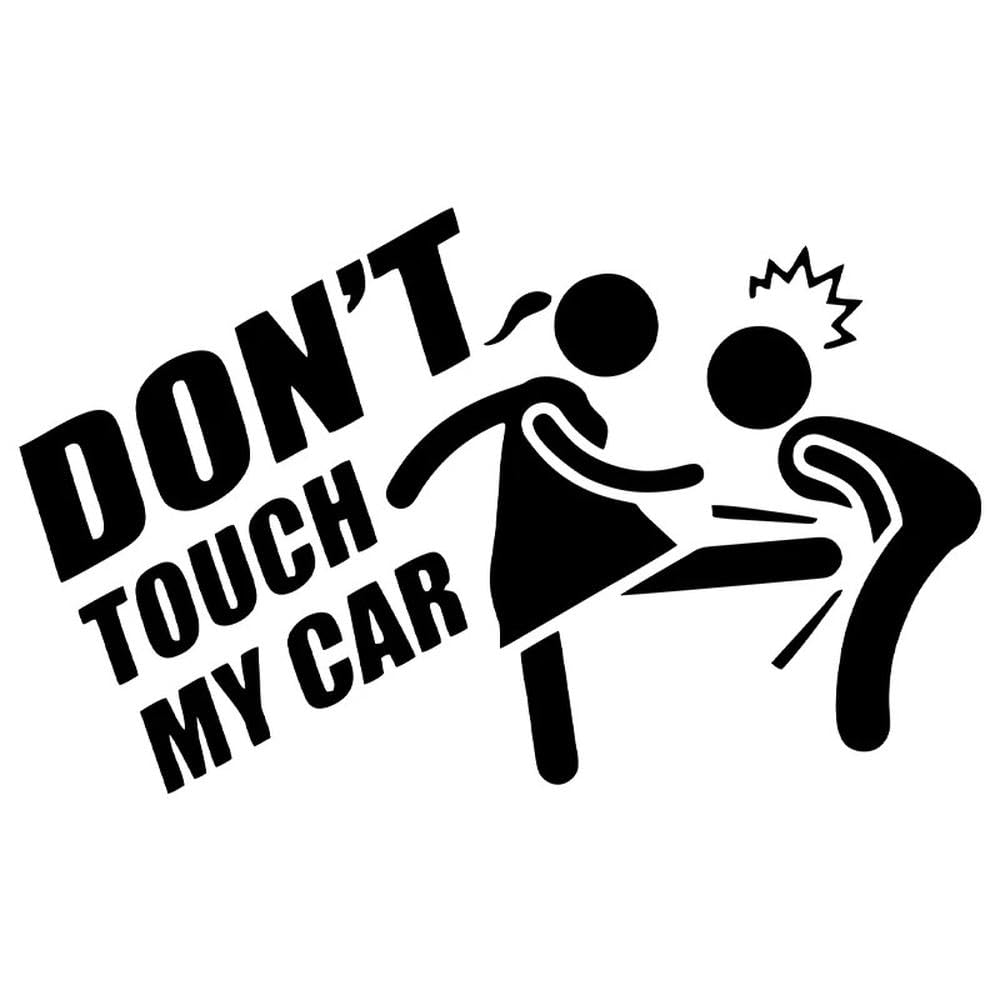 Bertdcx Black Auto Accessory Don't Touch My Car Sticker Automobiles Accessories Vinyl Decals(Black)