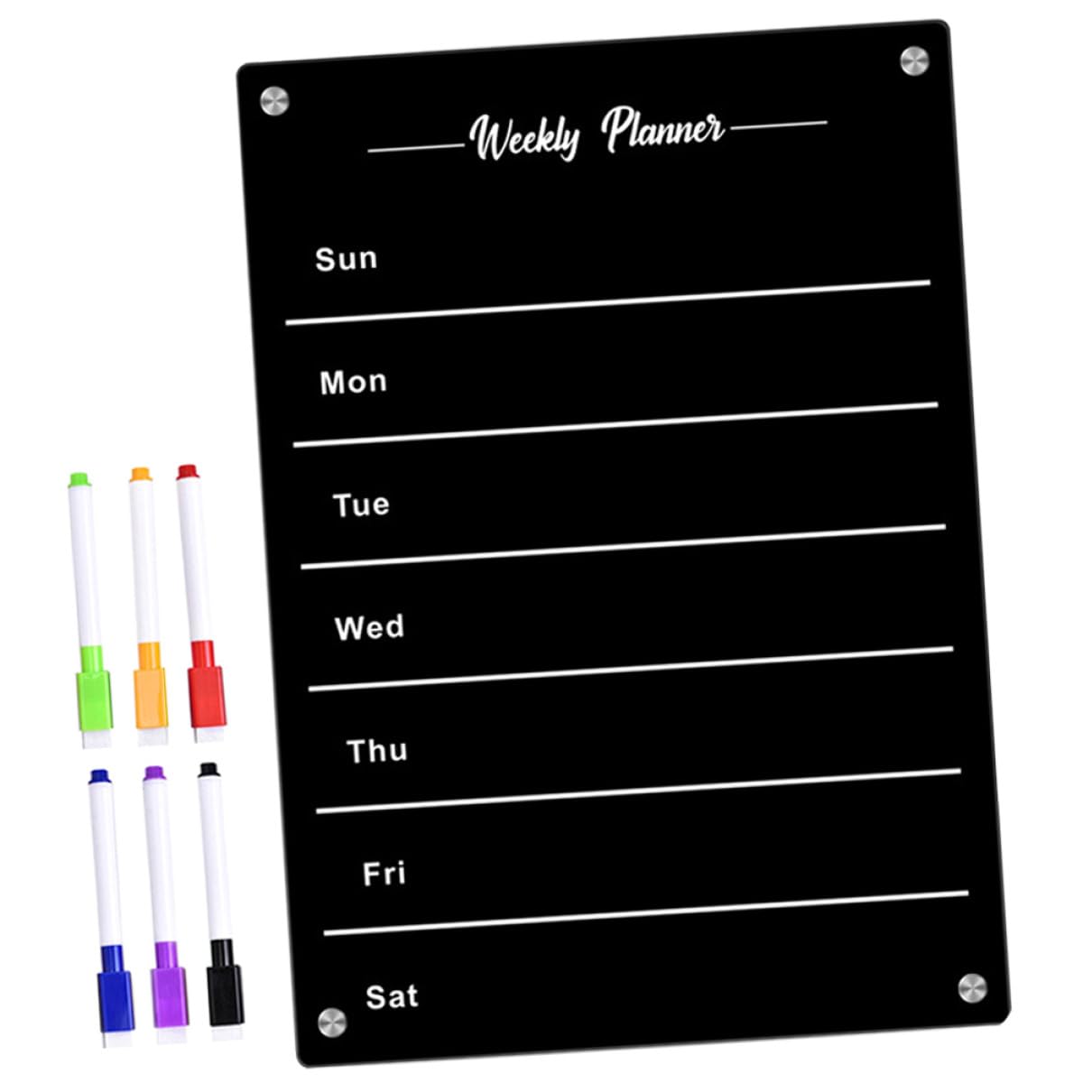 Magnetische Acryl Schreibtafel für Kühlschrank Abwischbarer Wochenplaner mit Glatter Oberfläche Praktische Küchenorganisation und Familienkalender zum Aufhängen