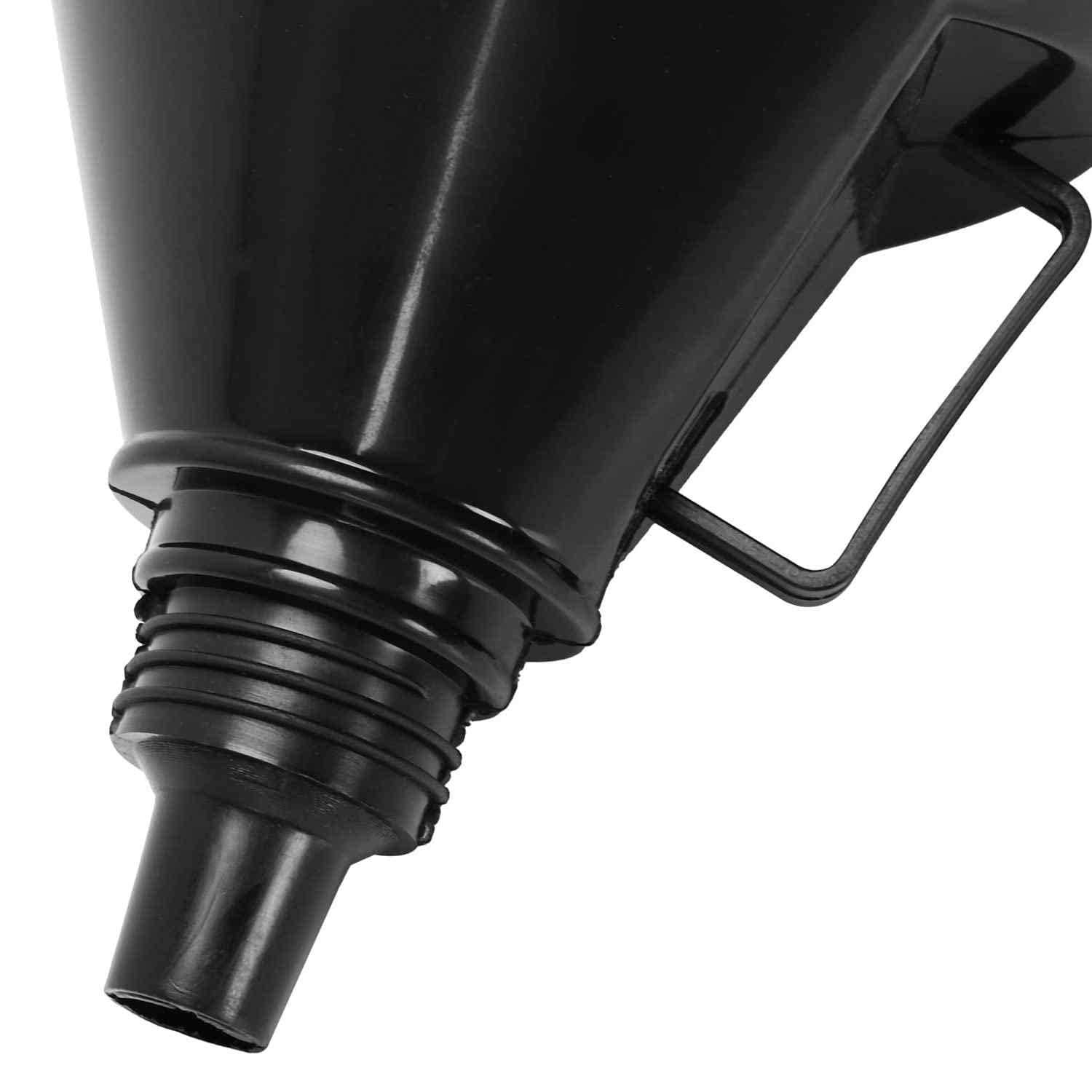 AUTOZOCO Embudo para Gasolina con Filtro, Embudo combustible, Cuello Flexible, Apto para llenado de Gasolina, Aceite y Diesel para Coches y Motocicletas, 13,5cm diámetro, capacidad 1,2 litros