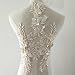 beaded flower sequence lace applique motif sewing bridal wedding 3in1 A5 3D (Champagne)