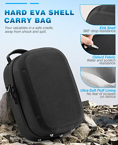 MoKo Harte Schutzhülle Kompatibel mit Playstation VR2, VR2 Spiele-Headset, Sense-Controller & Anderes Zubehör, PS VR2 Schutztasche Geeignet für Reisen und Lagerung, Schwarz – Bild 5