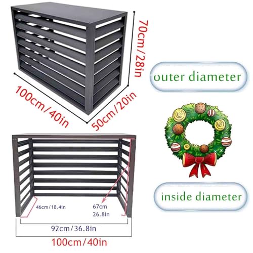 Funda para aire acondicionado exterior, impermeable y decorativa, protege la bomba de calor de daños climáticos, ideal para uso residencial y comercial