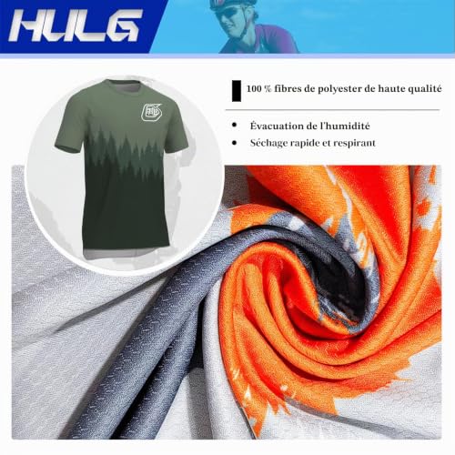 T-shirt VTT homme, manches courtes, Style 02, M, pour course à pied, cyclisme, randonnée – vue 5