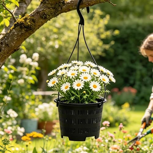 Pots de fleurs cuisine et cour arrière-cour légers amovibles - 4