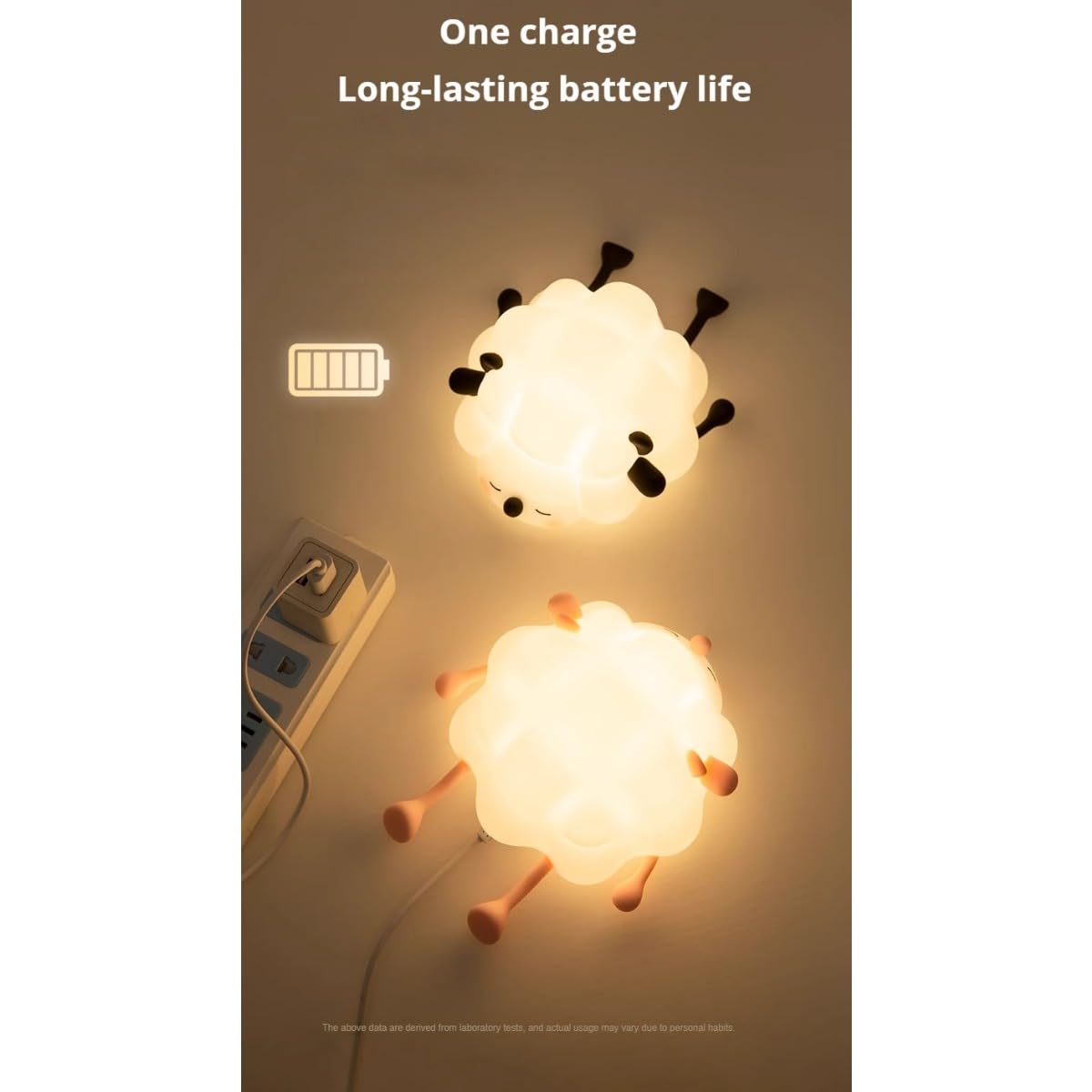 Linda luz nocturna de ovejas para niños, inducción, luz de tiempo apagado, soporte para teléfono, luz nocturna de silicona suave para guardería de bebé (rosa)