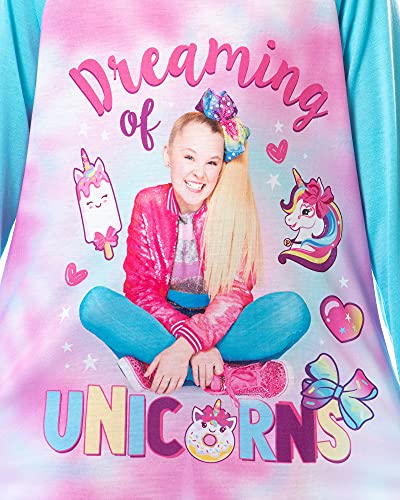 Komar Kids Nickelodeon JoJo Siwa Girls' JoJo Dreaming of Unicorns Long Sleeve Nightgown Pajama Sleepwear2