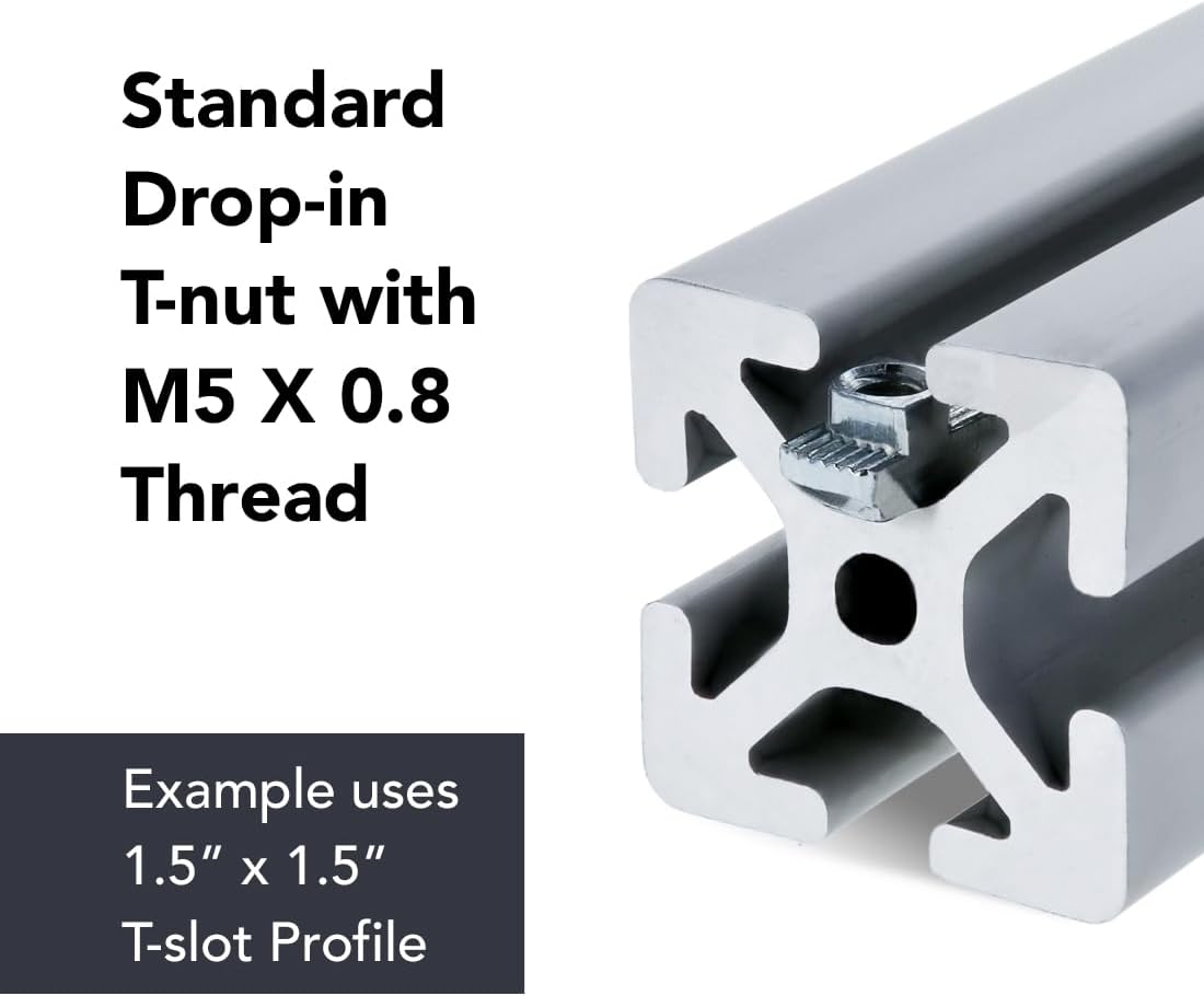 13116, 15 40 Series M5 x 0.8 Standard Drop in T-Nut Steel (1500 Pack)