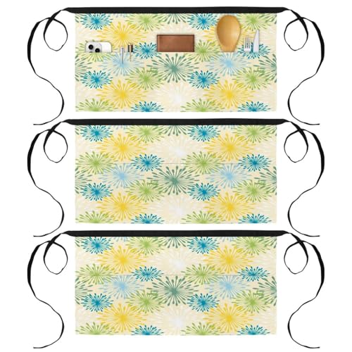Demi-tablier de cuisine lot de 3 fini les vêtements tachés avec ses 3 poches pratiques