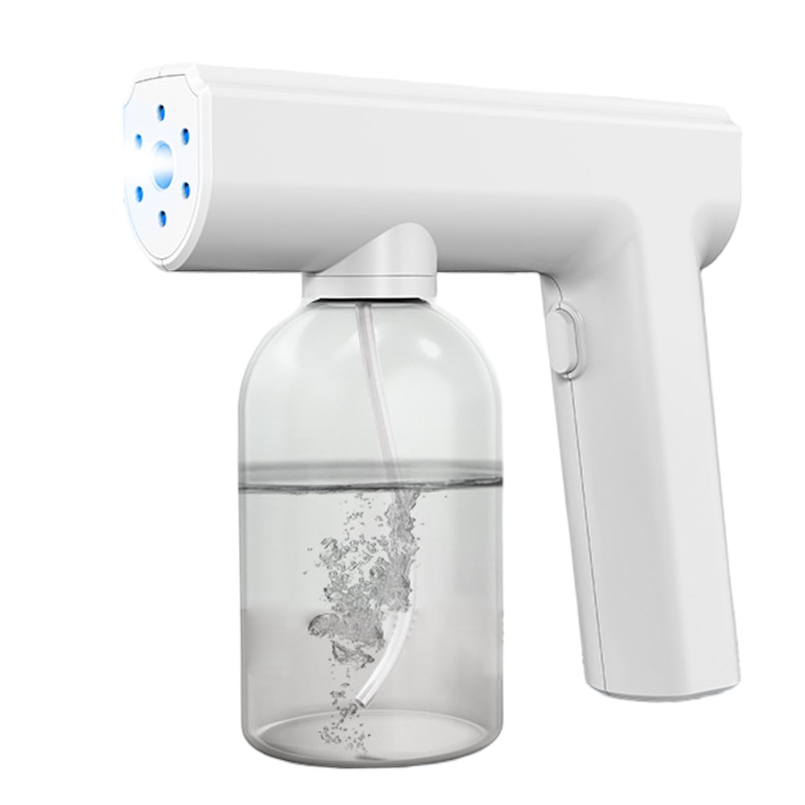 Uanqfegy Disinfecting Fogger - 300ml Handheld Atomizer Sprayer with Blue Light, Rechargeable Electrostatic for Kitchen Bathroom