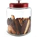 Anchor Hocking Montana Glass Jar with Fresh Sealed Lid, Red Metal, 2 Gallon