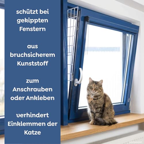 TRIXIE Fenster-Seitenelement zur Sicherheit für Katzen – 62 x 16/7 cm