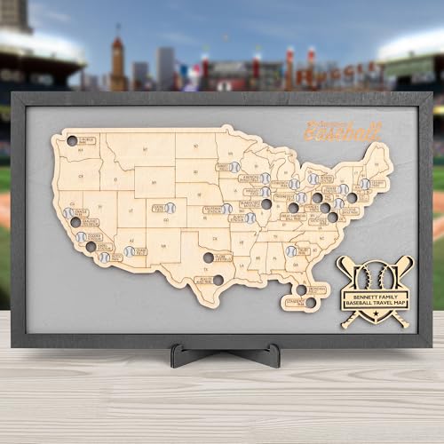 Luoyadee Baseball Stadium Map Tracker, Major League Ballpark Checklist