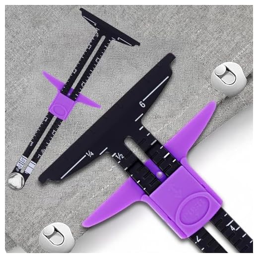 Sewing Ruler, 5-in-1 Precision Sliding Gauge Ruler Multi Functional Measuring Accessory for Sewing, Applicable to Knitting Crafting Sew Beginner Hemming Measuring Sew Kit (Black)