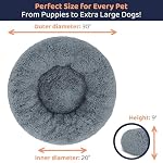 Donut Dog Bed - Premium Comfort for Anxiety Relief - Fluffy & Calming Design with Ultra-Plush Support | Cozy Round Dog Bed with Super Soft Circle Style (Dark Grey, Medium) - Image 6