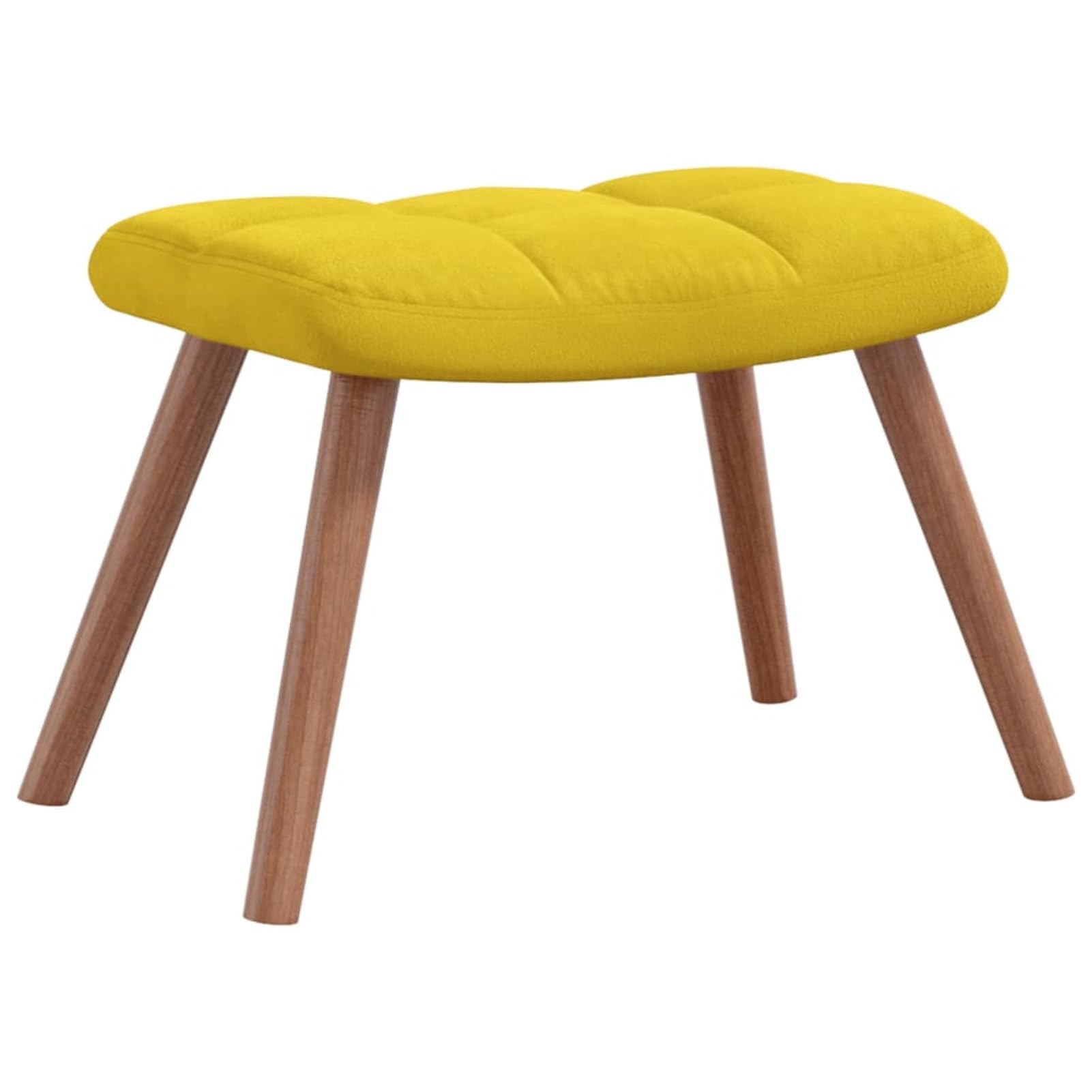 Relaxsessel mit Hocker Senfgelb Samt Lesestuhl Bequemer Sessel Reading Chair - 328069