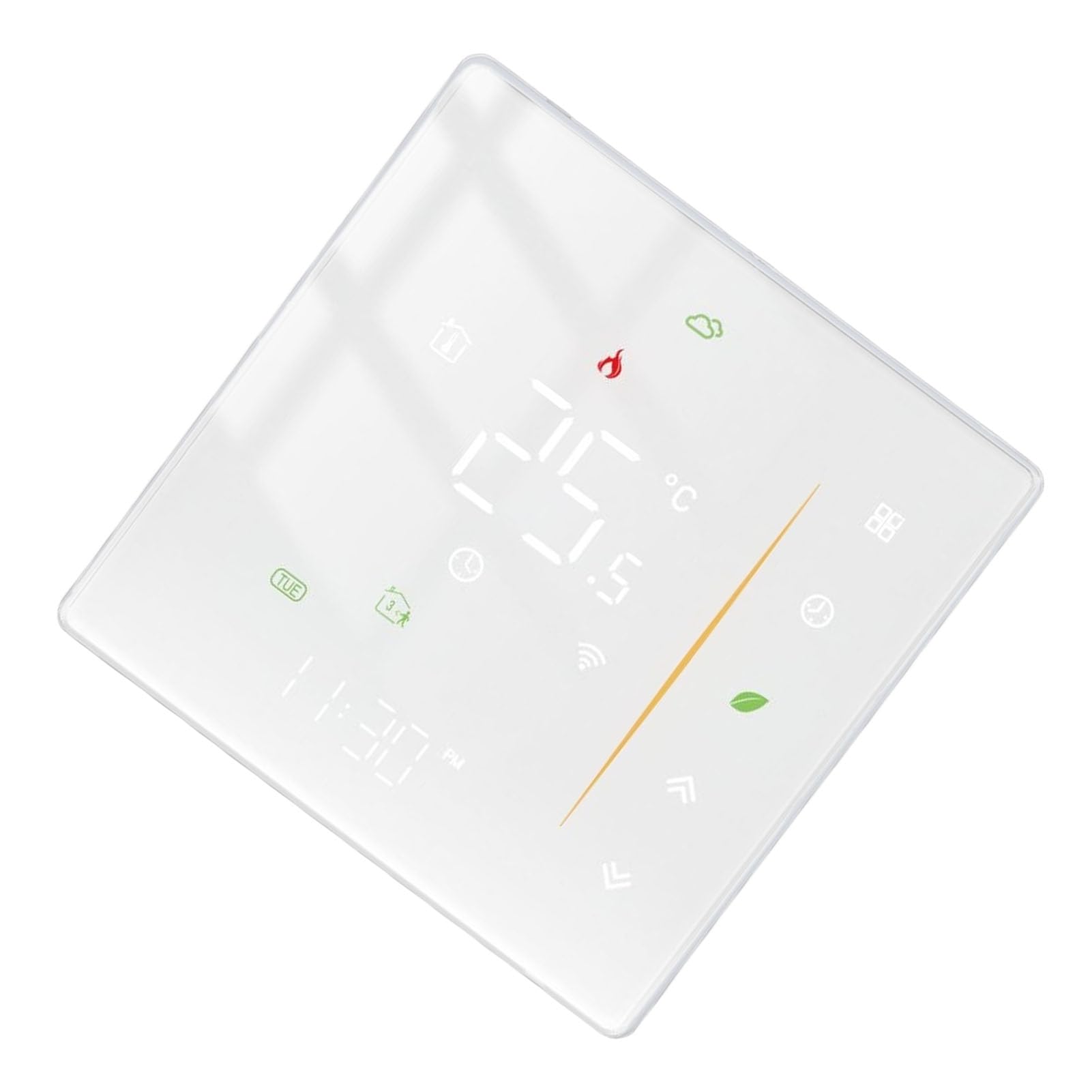 Fafeicy Termostato da Pavimento per Uso Domestico Regolatore di Temperatura Ambiente Programmabile WiFi Display LCD Touch Screen Digitale Impostazione da 41 a 95F per Soggiorno Camera da Letto di Casa