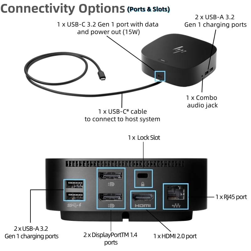 Amazon.com: Genuine HP HSN-IX02 Docking Station for Laptop Dual