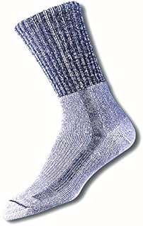thorlos mens Lth Max Cushion Hiking Crew Socks, Navy, Large