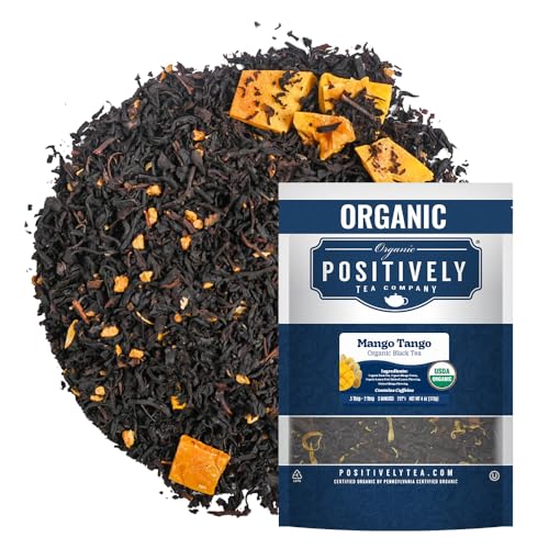 Image of Organic Positively Tea Company, Mango Tango Black Tea, Loose Leaf, 4 Ounce