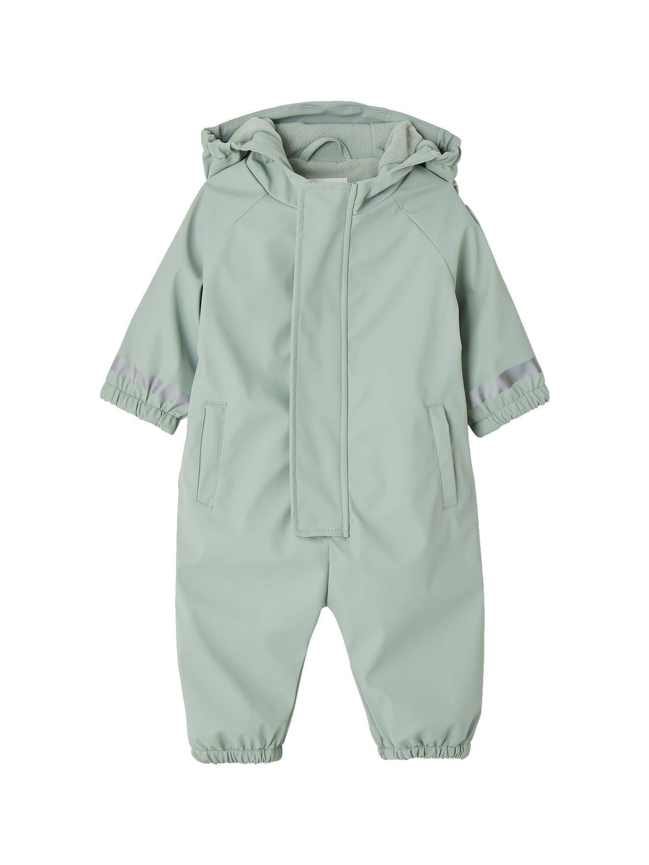 VERTBAUDET Combinaison à capuche anti-​pluie bébé doublée maille polaire vert sauge 6M(67CM)