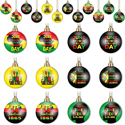 12 Pcs Juneteenth Hanging Ornaments For Tree Juneteenth Hanging Balls American Freedom Day Ornaments Independence Day Hanger Ball For African Afro American Festival Celebration Party Supplies Decor #TOP9