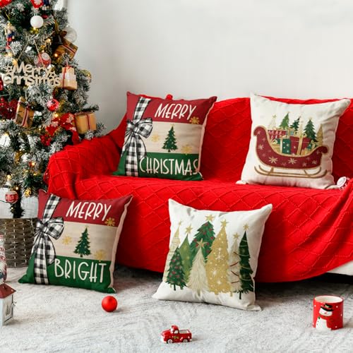 Housses de coussin de Noël au design raffiné d'eucalyptus et flocon - 3