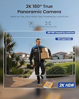 Lockin Veno Plus Smart Lock with 2K 180° Security Camera & Video Doorbell, AI Local Storage, Palm Vein/Fingerprint Keyless Entry Door Lock, Smart Locks for Front Door Bulit in Wi-Fi, App Control