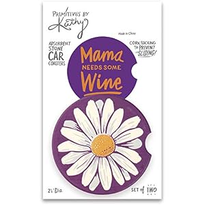 Primitives by Kathy 105776 Car Coasters - Mama Needs Some Wine, 2.50-Inch Diameter Primitives by Kathy 105776 Car Coasters Mama Needs Some Wine 250 Inch Diameter