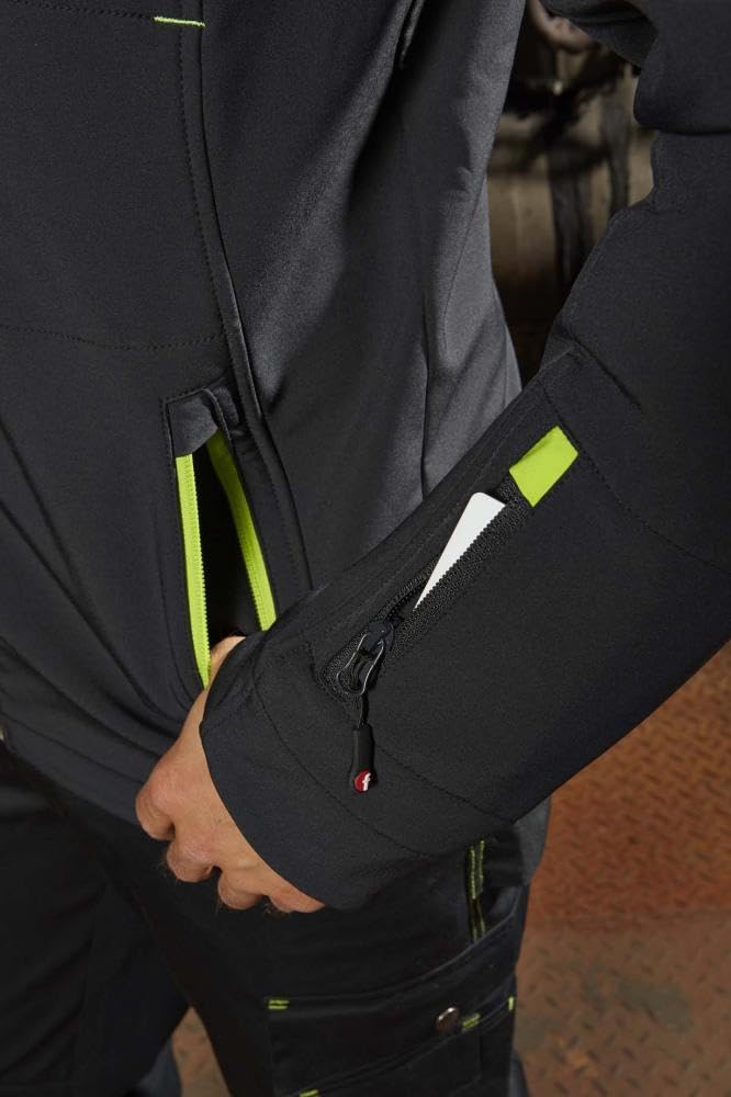 Kurtka bluza robocza męska softshell r. XXL FORTIS czarny/czerwony