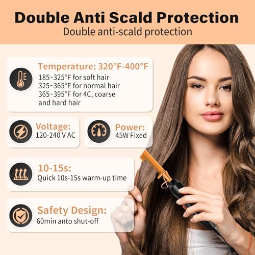 Set Peine Eléctrico 11 Pzas para Cabello Negro miniatura 5