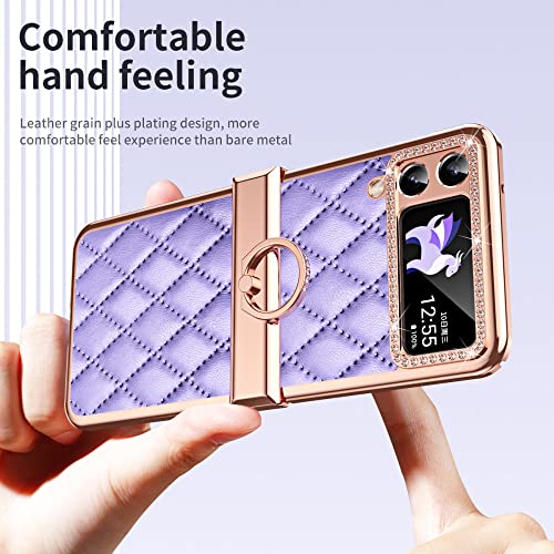 Coque Samsung Z Flip4 antichoc avec anneau de support et charnière protégée