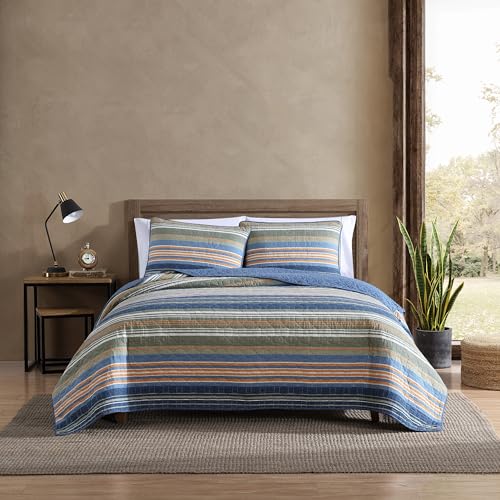 Image of Eddie Bauer - Twin Quilt Set, Reversible Cotton Bedding with Matching Sham, Home Decor for All Seasons (Yakima Green, Twin)