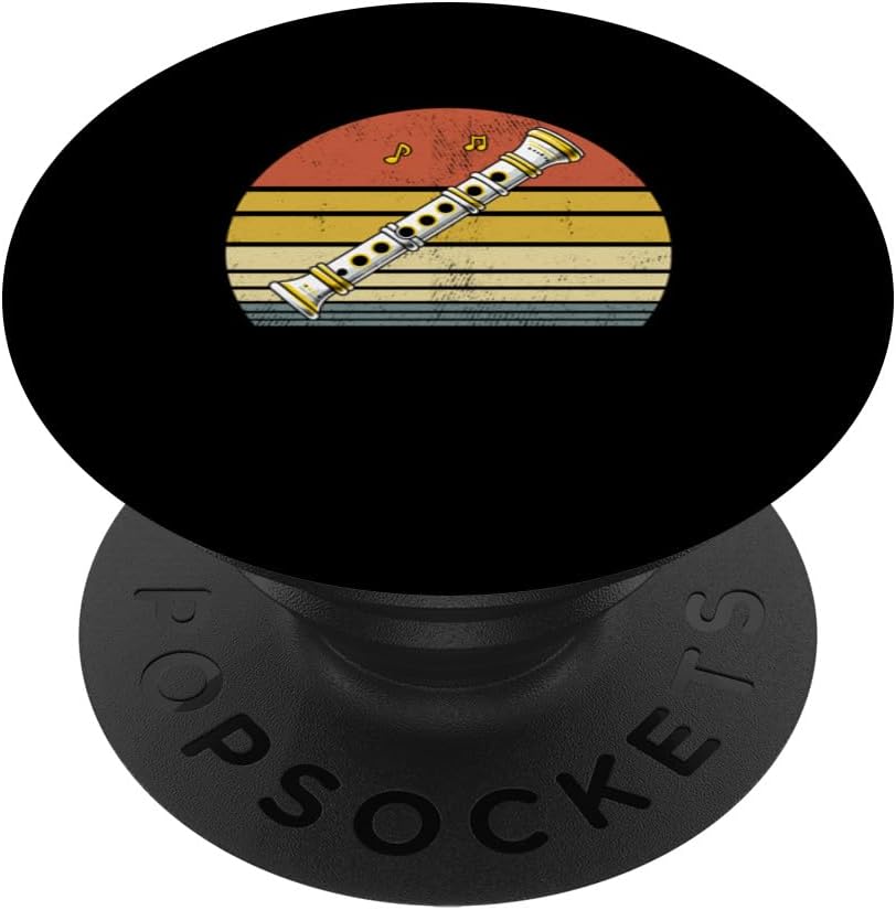 Retro Recorder Player Musical Instrument Musician PopSockets Standard PopGrip